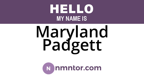 Maryland Padgett