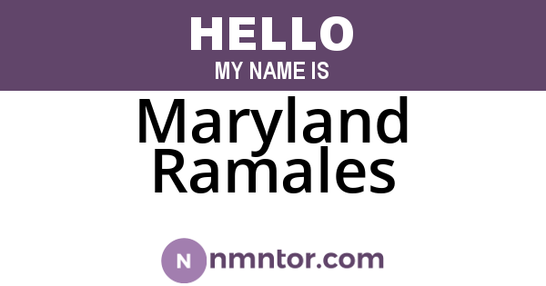 Maryland Ramales