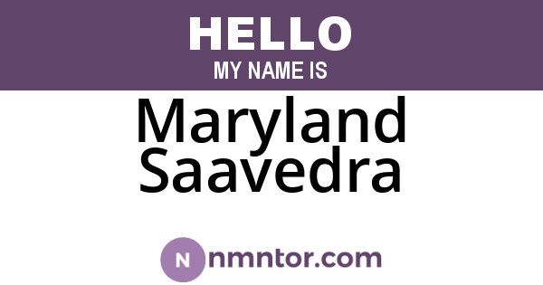 Maryland Saavedra