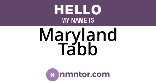 Maryland Tabb