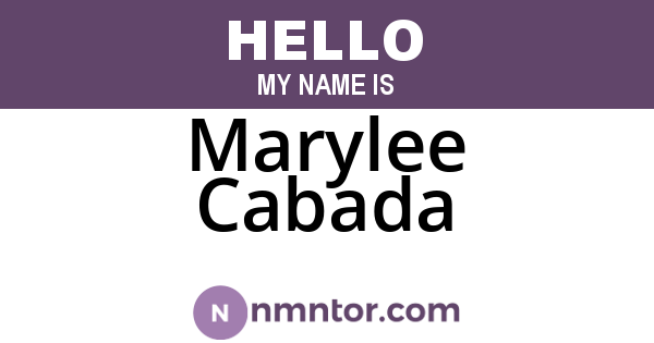 Marylee Cabada