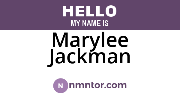 Marylee Jackman