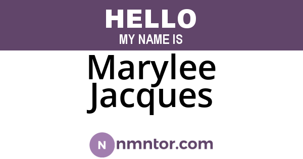 Marylee Jacques