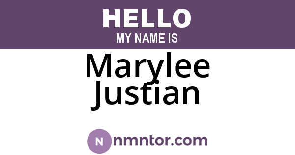 Marylee Justian