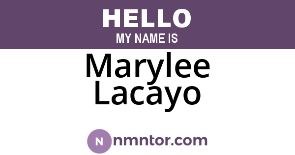 Marylee Lacayo