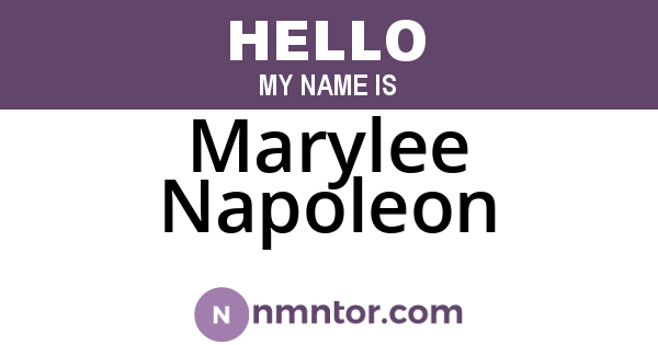 Marylee Napoleon
