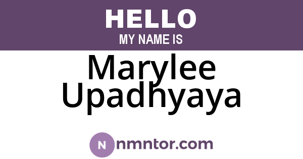 Marylee Upadhyaya
