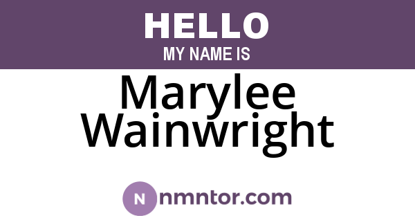 Marylee Wainwright