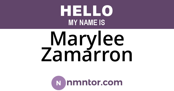 Marylee Zamarron
