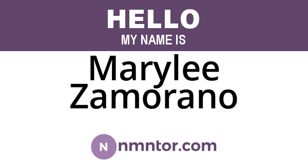 Marylee Zamorano