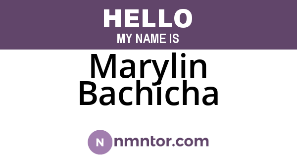 Marylin Bachicha