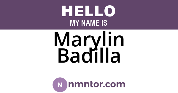 Marylin Badilla