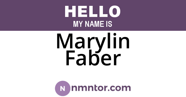 Marylin Faber