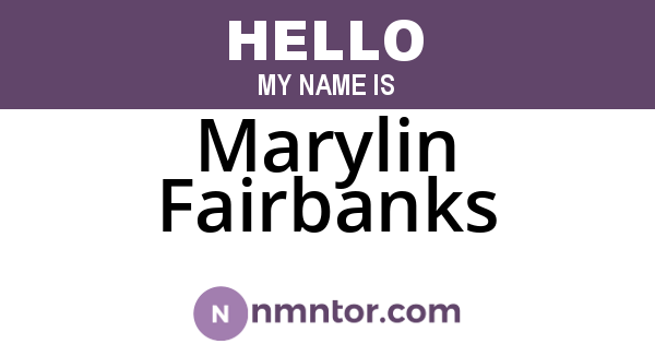 Marylin Fairbanks