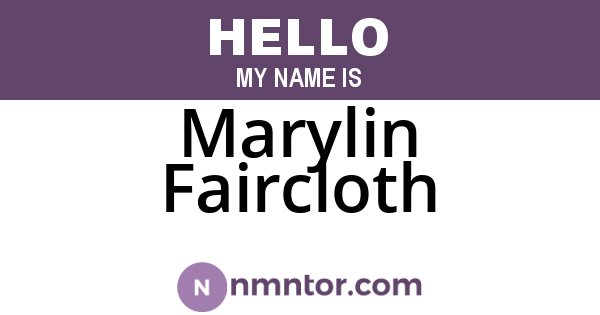 Marylin Faircloth