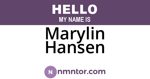 Marylin Hansen