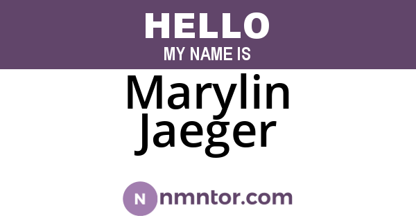 Marylin Jaeger