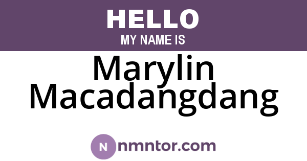 Marylin Macadangdang
