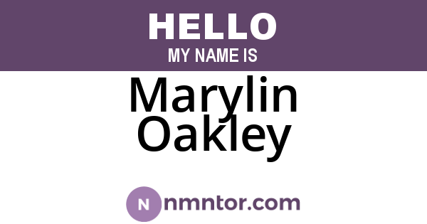 Marylin Oakley