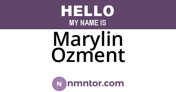 Marylin Ozment