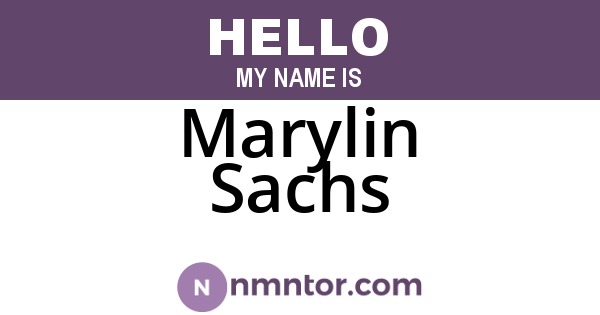Marylin Sachs