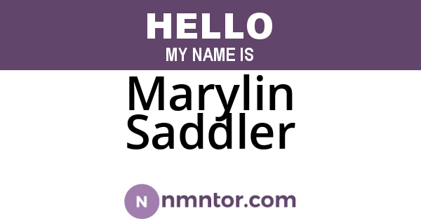 Marylin Saddler