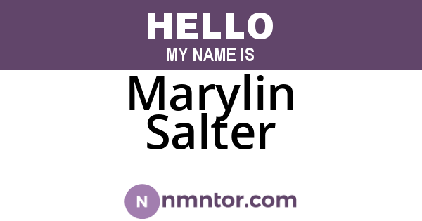 Marylin Salter