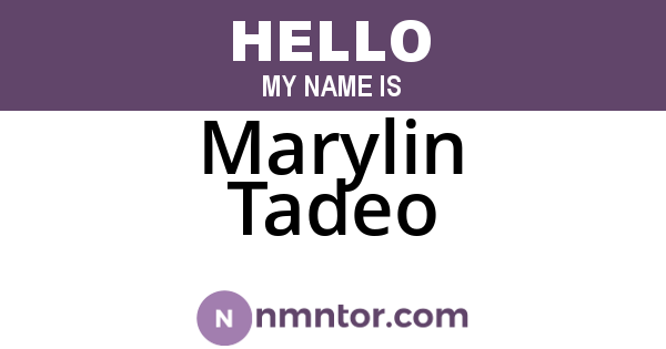 Marylin Tadeo
