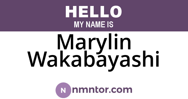 Marylin Wakabayashi