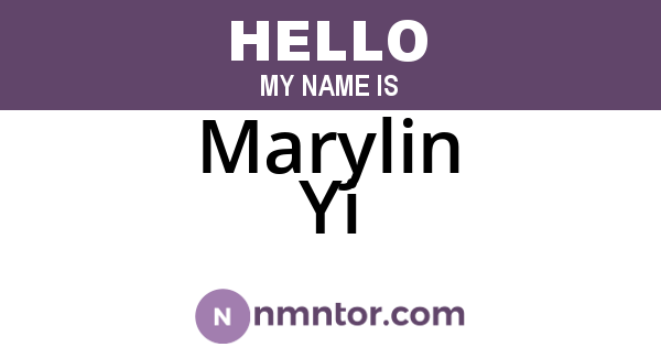 Marylin Yi