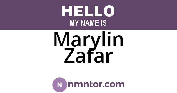 Marylin Zafar