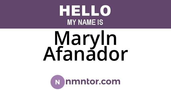 Maryln Afanador