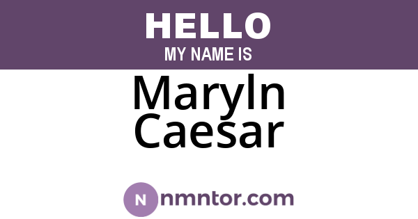 Maryln Caesar