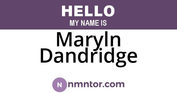 Maryln Dandridge