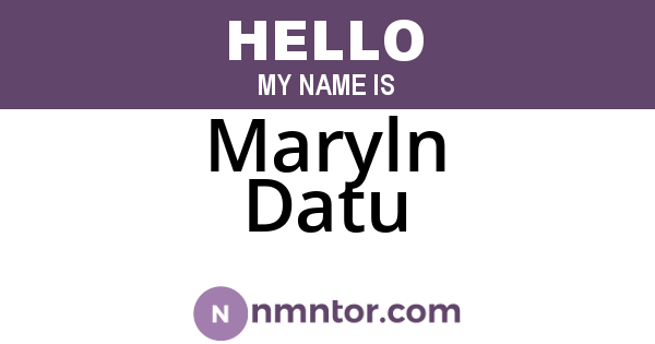 Maryln Datu