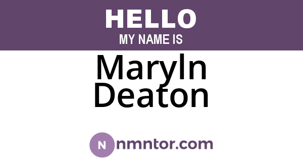 Maryln Deaton