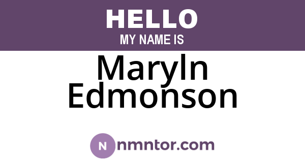 Maryln Edmonson