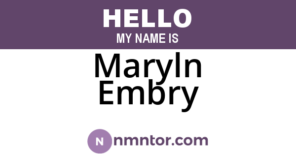 Maryln Embry