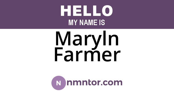 Maryln Farmer