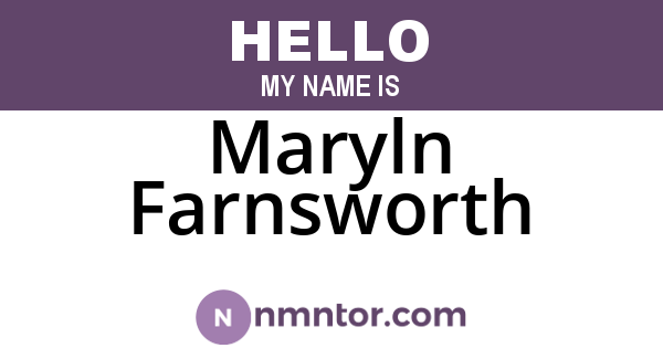 Maryln Farnsworth