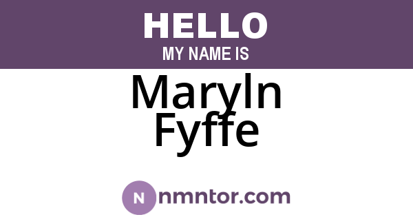 Maryln Fyffe