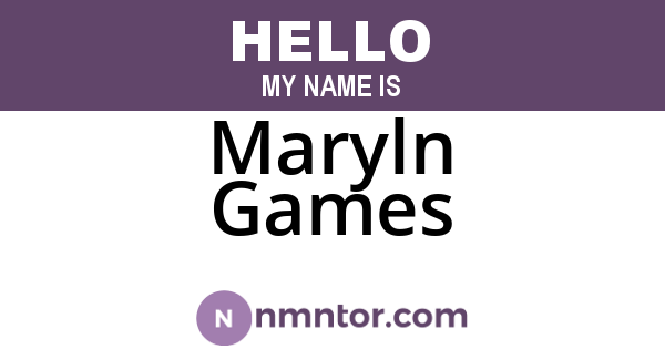 Maryln Games