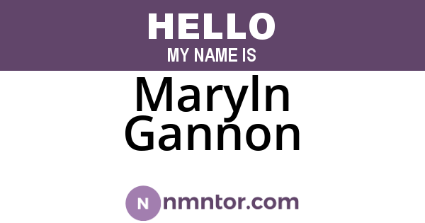 Maryln Gannon