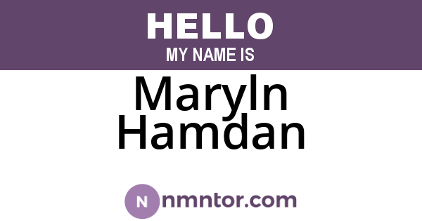 Maryln Hamdan
