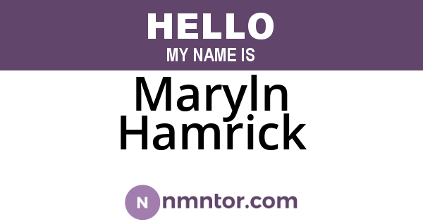 Maryln Hamrick