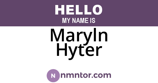 Maryln Hyter