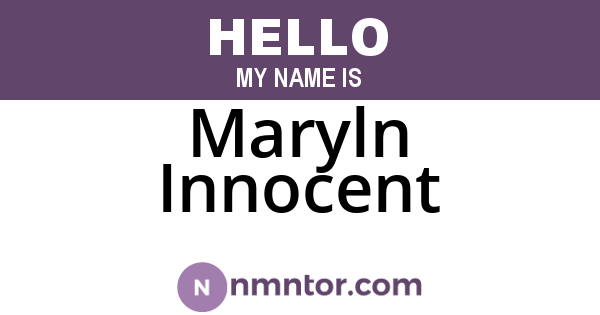 Maryln Innocent