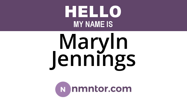 Maryln Jennings