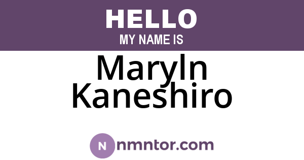 Maryln Kaneshiro