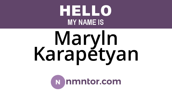 Maryln Karapetyan
